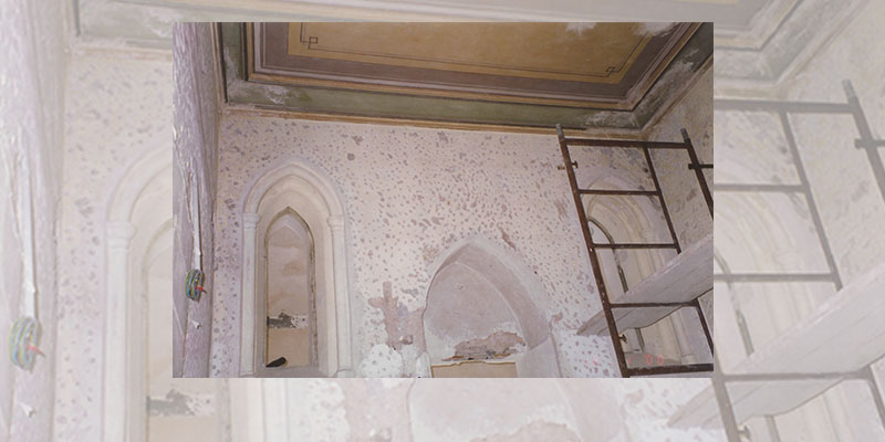 Plafond peint avant restauration, Majorque
