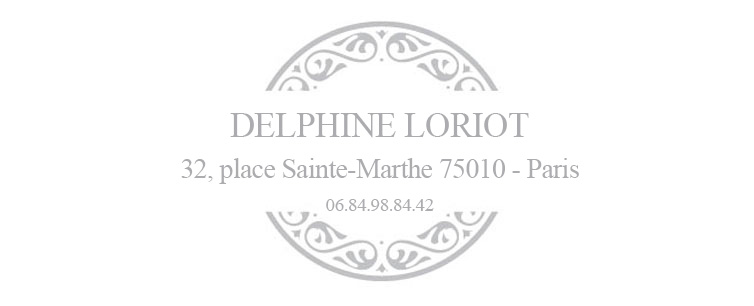 coordonnées de Delphine Loriot + son logo